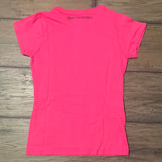 PINK WITH BLACK GLITTER LOGO TRILLER FEMALE T