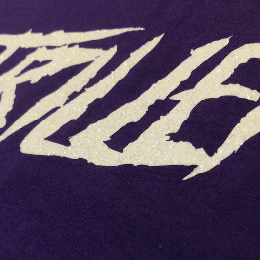 PURPLE WHITE GLITTER FEMALE T