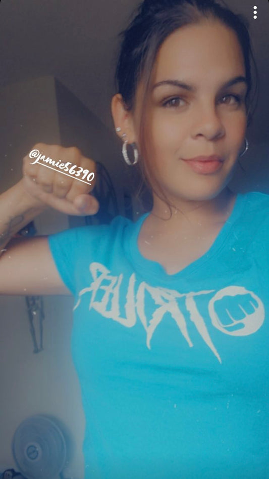 LIGHT BLUE WITH WHITE GLITTER